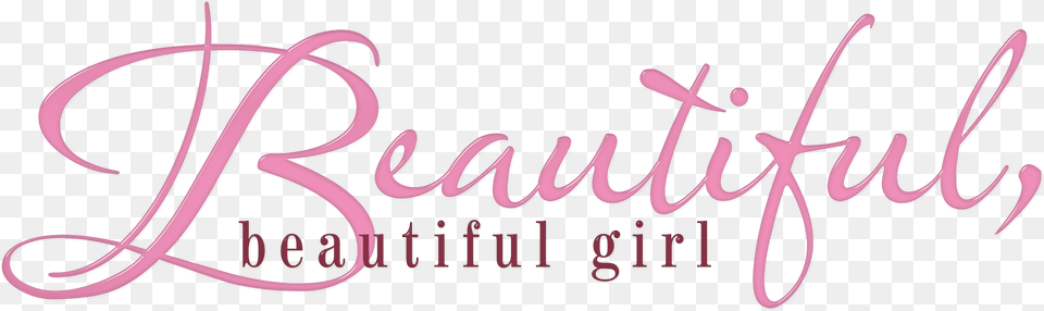 Text Of Girl Beautiful Girl Text, Handwriting, Calligraphy Png Image