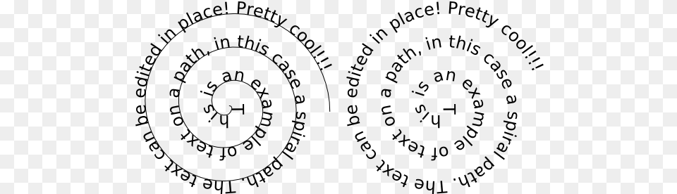 Text On A Spiral Path Circle, Gray Free Png
