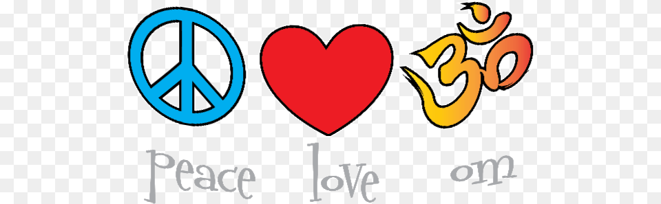 Text Peace Love Om, Symbol, Logo Png Image