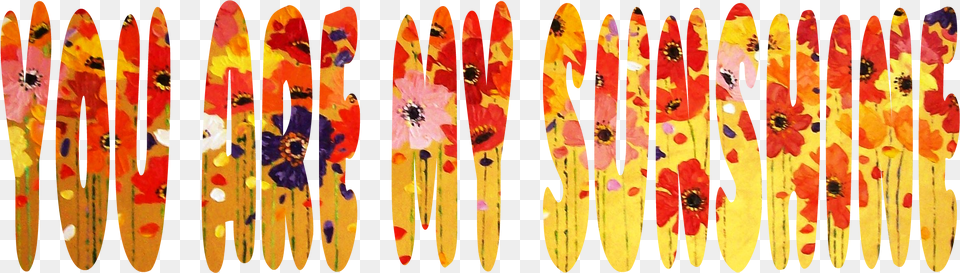 Text Reading You Are My Sunshine Filled In With A Surfboard, Water, Sea Waves, Sea, Outdoors Free Transparent Png