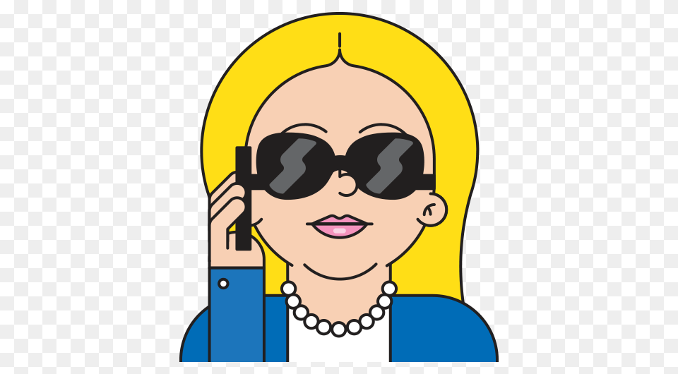 Text With Hillary App Company Launches Hillary Clinton Emojis Msnbc, Accessories, Person, Sunglasses, Face Free Png Download