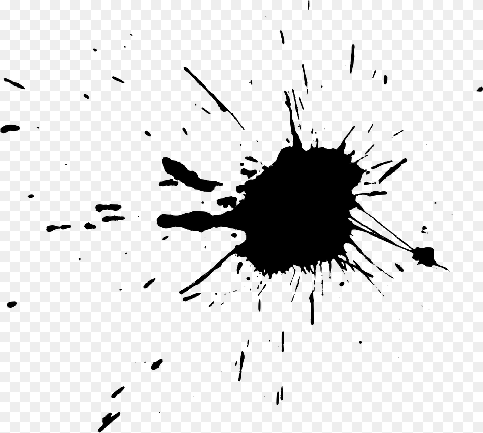 Texture Splatter Black Paint Splatter Transparent, Silhouette, Stain, Stencil, Person Free Png Download