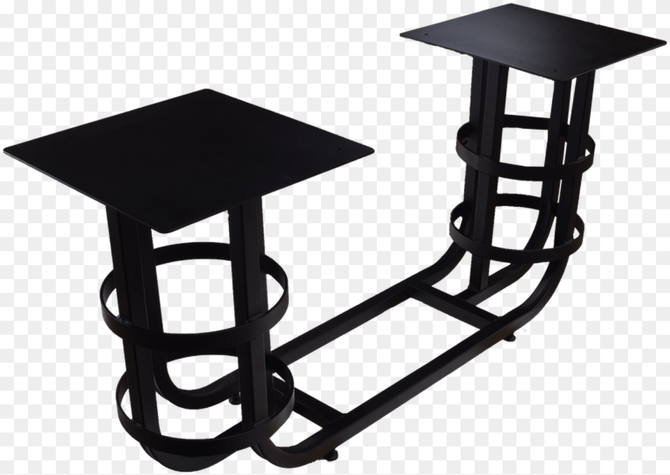 Textured Matte Black Powder Coat Finished Metal Table Iron, People, Person, Furniture Png Image
