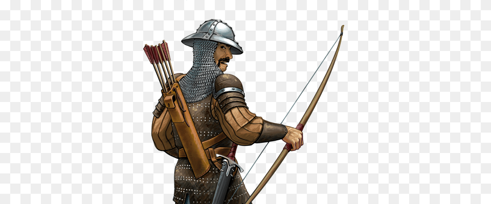 Tg Traditional Games Medieval Archer, Weapon, Adult, Male, Man Png Image