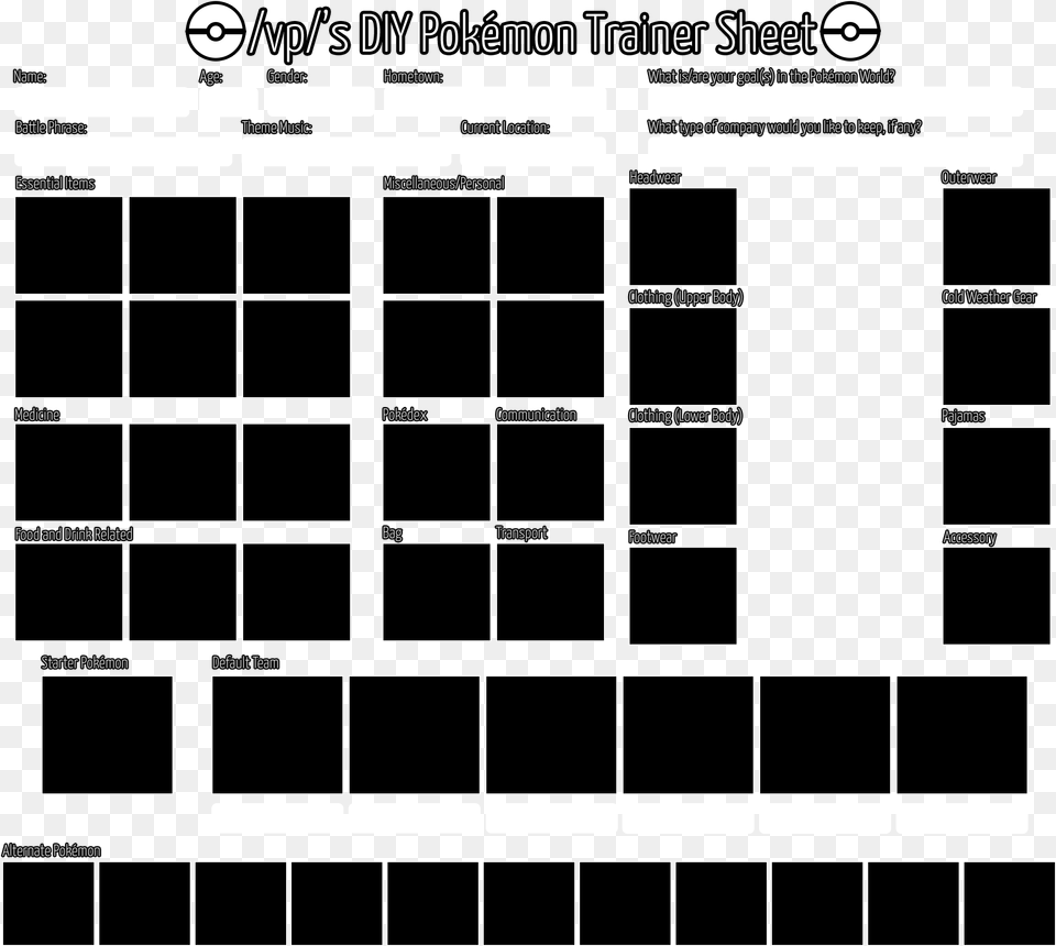 Tg Traditional Games Thread Pokemon Trainer Sheet, Text, Scoreboard Png