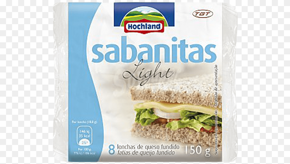 Tgt Hochland Light Cheese Slices 150 G Queso En Lonchas Sabanitas De Hochland, Food, Lunch, Meal, Sandwich Png