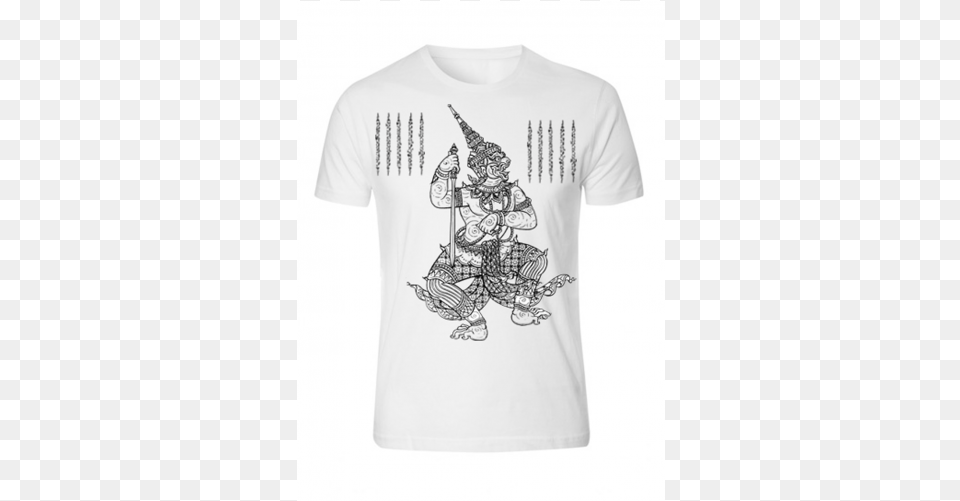 Thai Amulet Art Design Five Row Yantra Writing Amp Hanuman, Clothing, T-shirt Free Transparent Png