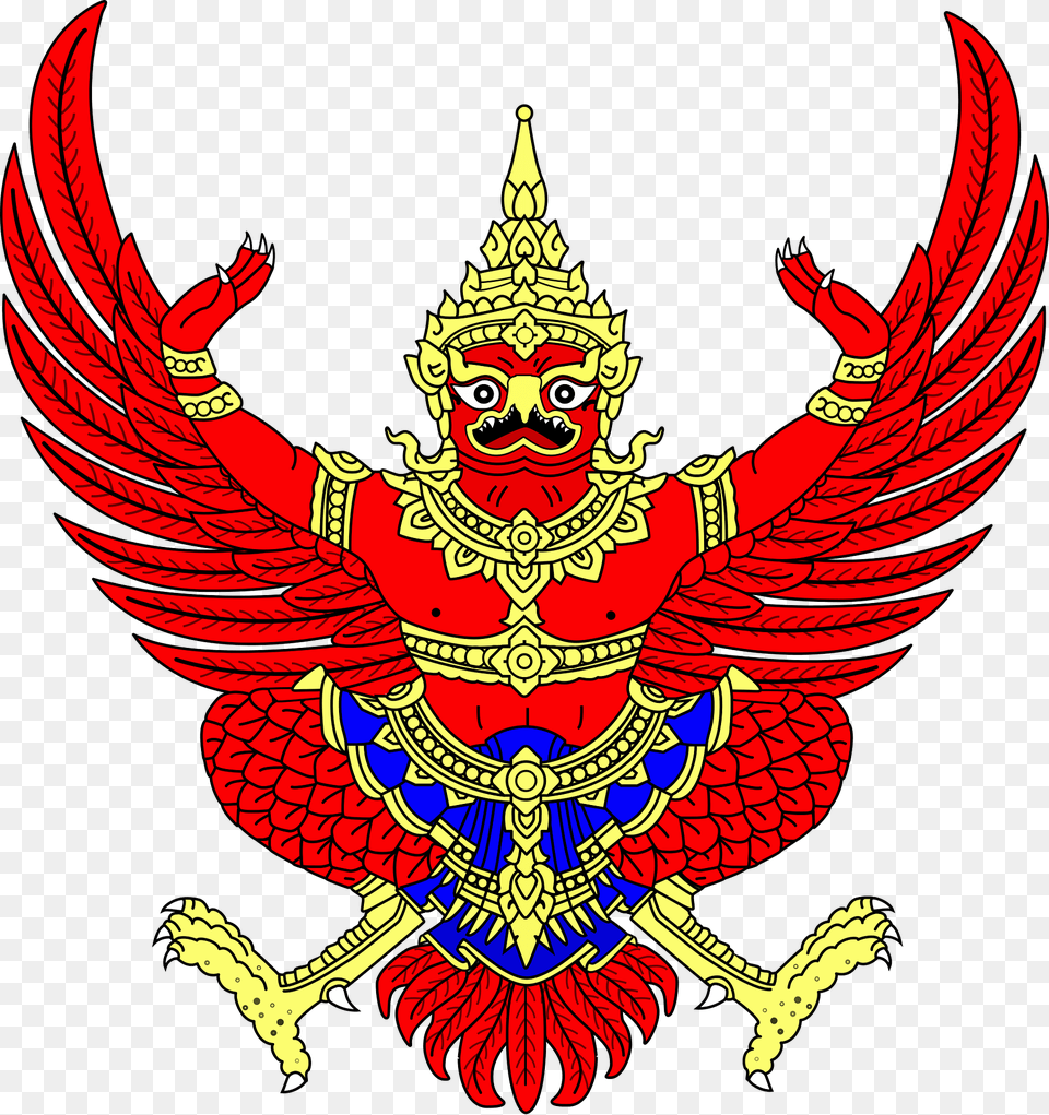 Thai Garuda Emblem Clipart, Symbol, Baby, Person, Face Png Image