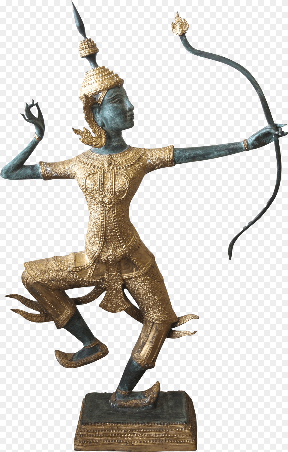 Thai Prince Rama Bronze Garden Statue Oriental Design Bronze Sculpture, Art, Person, Face, Head Free Transparent Png
