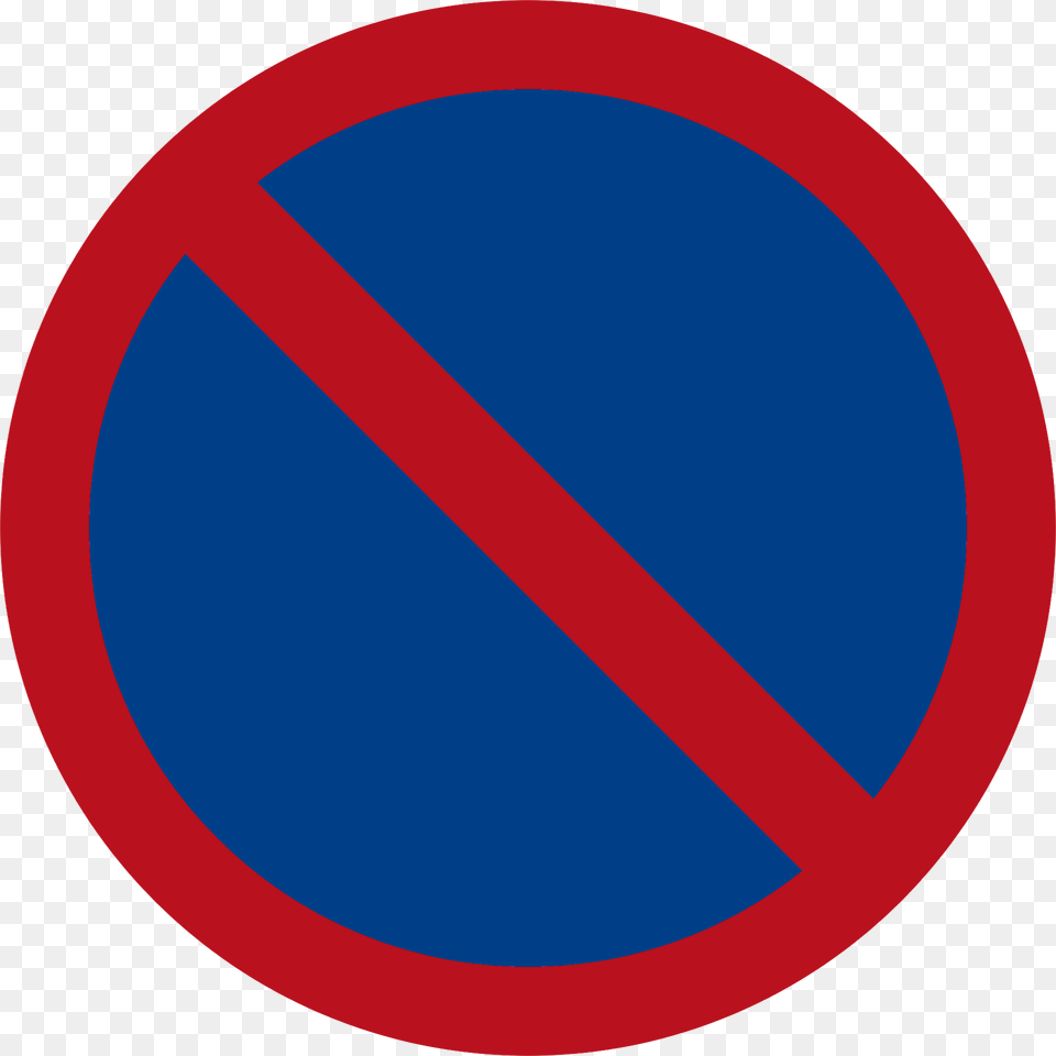 Thai Road Sign B 29 No Waiting Sign, Symbol, Road Sign Free Transparent Png