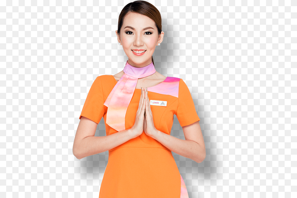 Thai Smile Air Hostess, Blouse, Clothing, Adult, Person Free Png Download