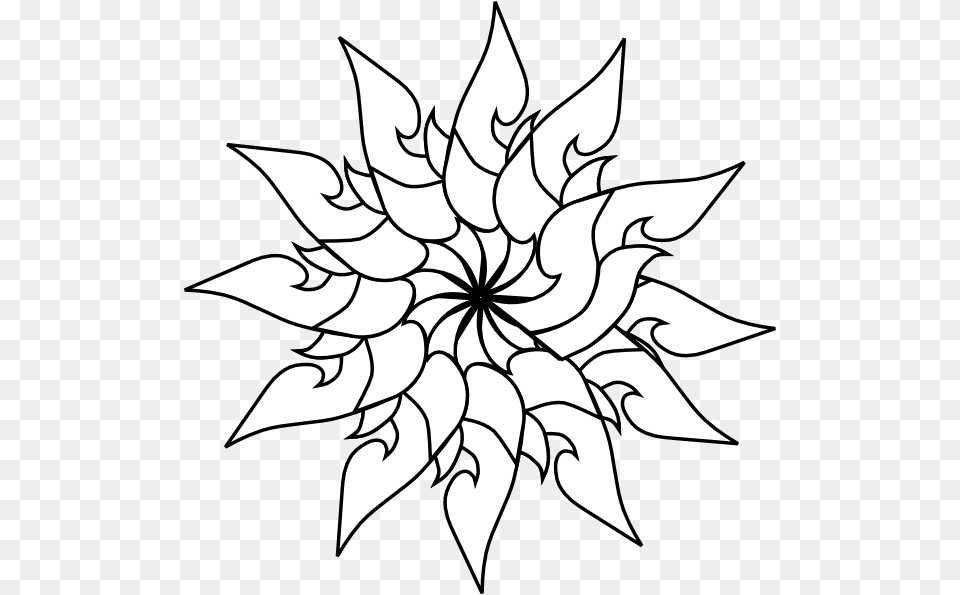 Thailand Floral Decoration Outline Clip Arts, Graphics, Art, Floral Design, Plant Png Image