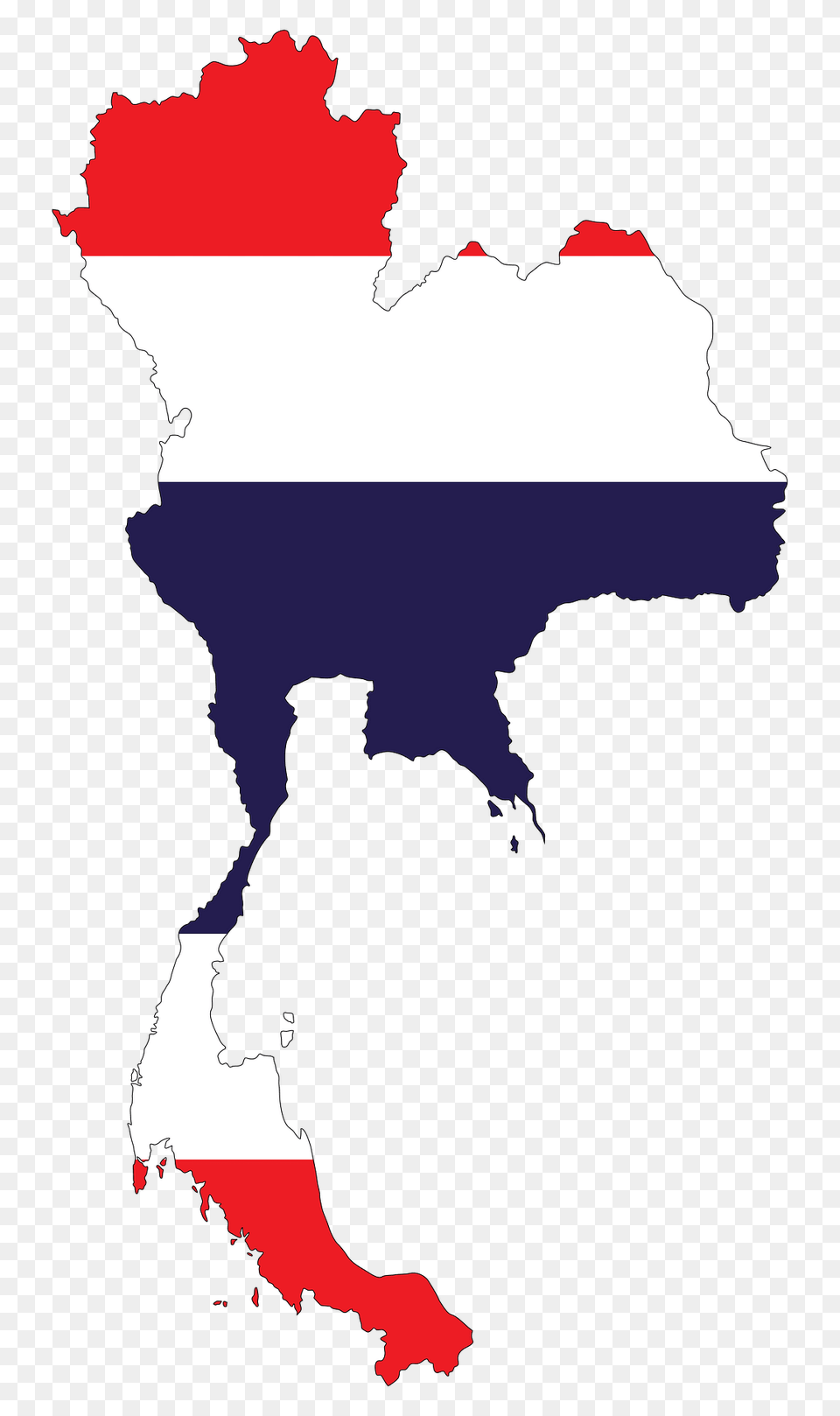 Thailand Map Flag With Stroke Clipart, Chart, Plot, Nature, Outdoors Png Image