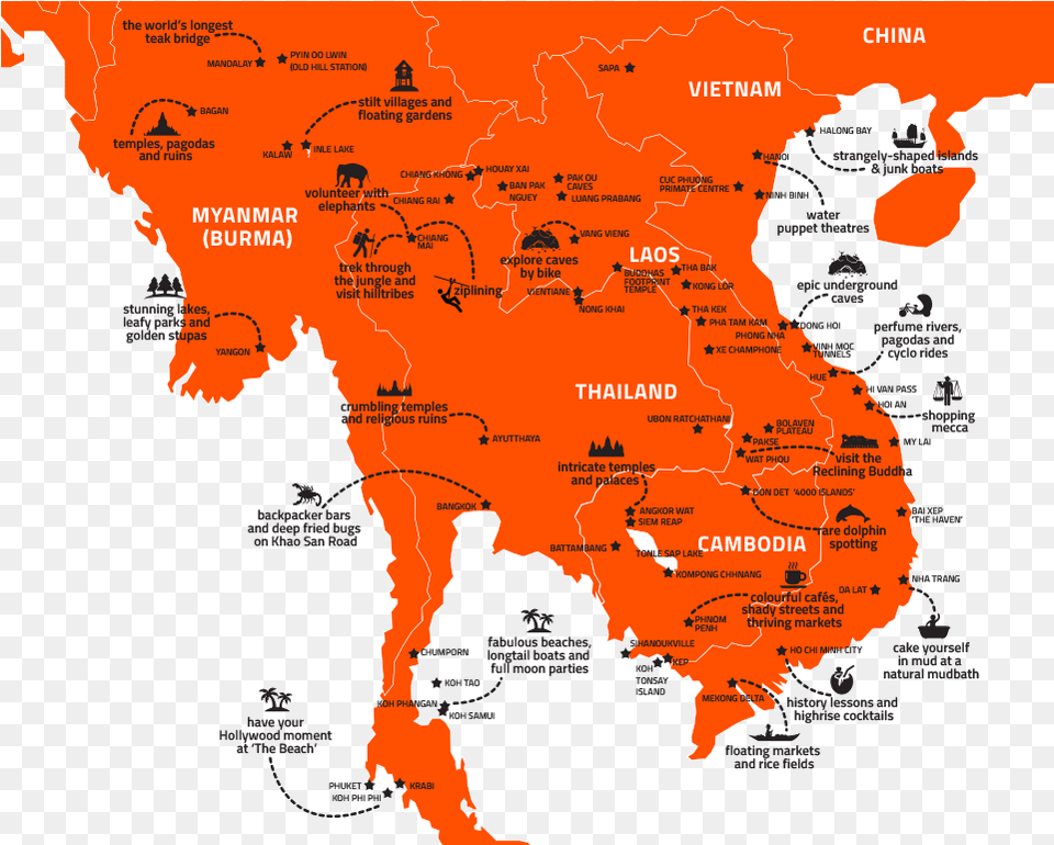 Thailand Map Love Backpacker By Sta Travel Spread The Sta Travel Australia Karte, Atlas, Chart, Diagram, Plot Png Image