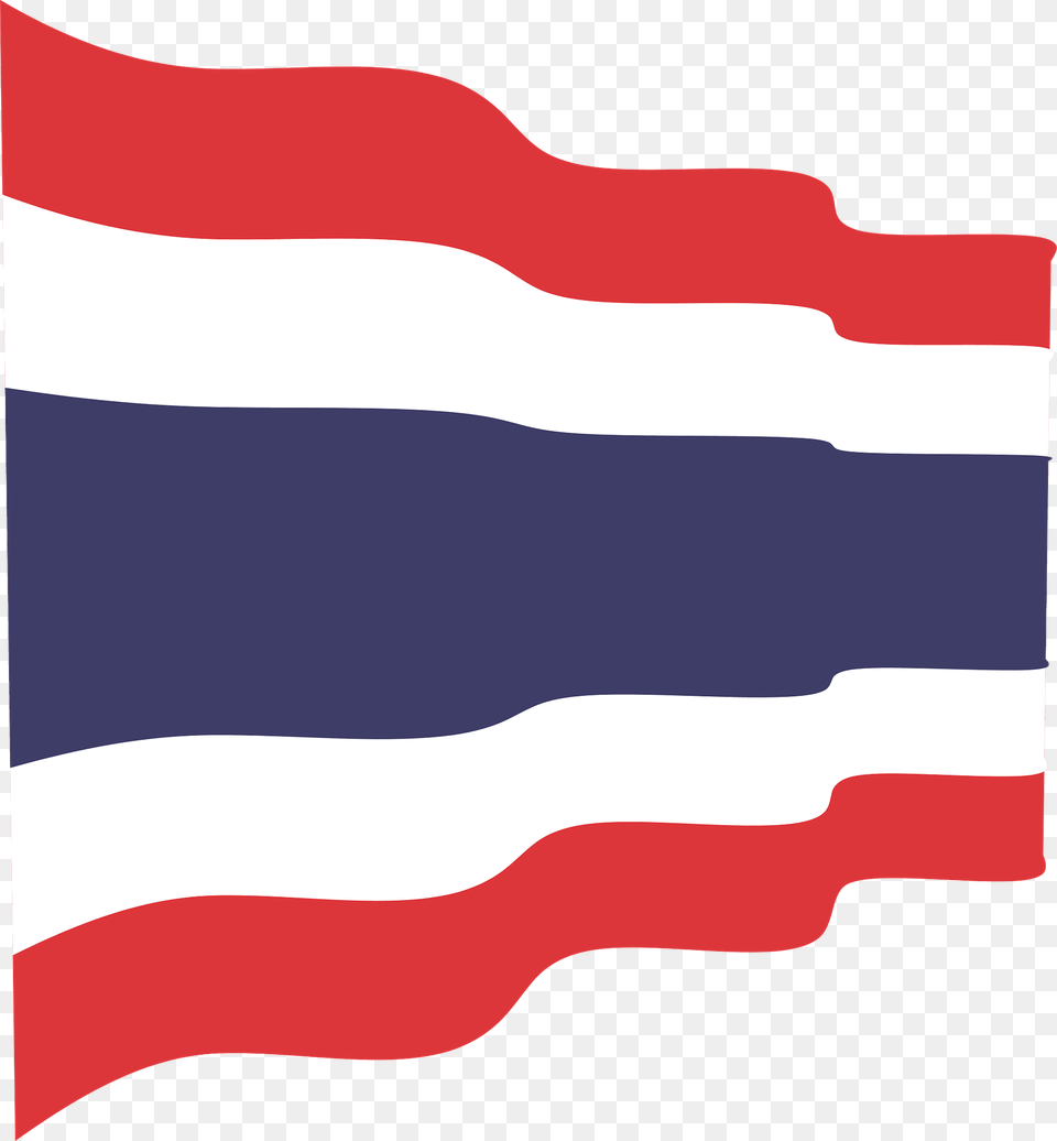 Thailand Wavy Flag Clipart, Thailand Flag Free Transparent Png