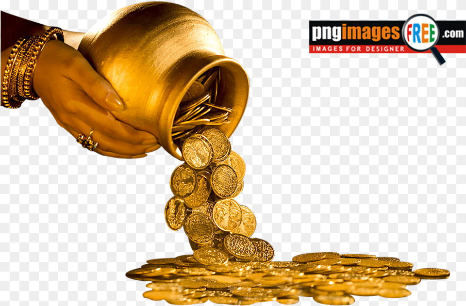 Thali Hd Picture Transparent Background Falling Gold Coins, Treasure Png