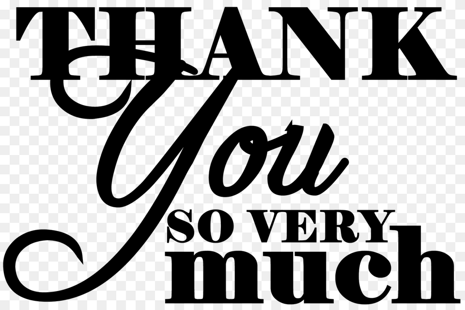 Thank You, Gray Free Png Download