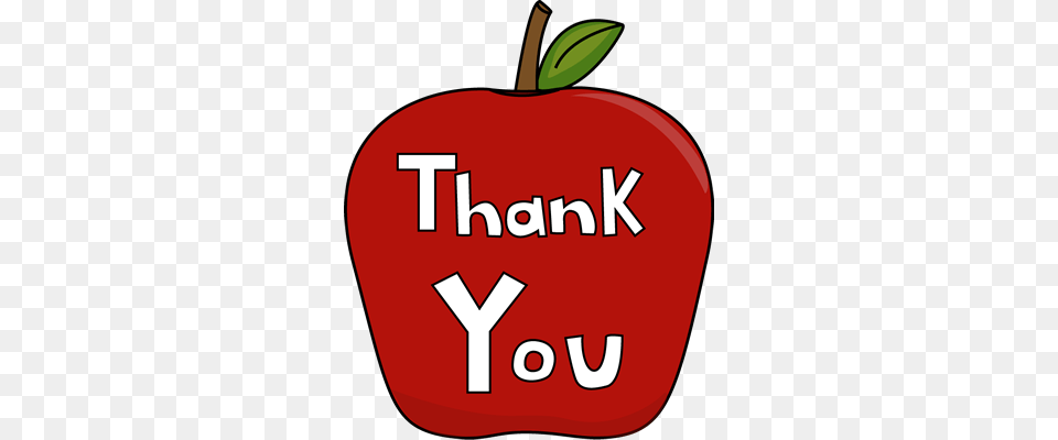 Thank You Apple Image Thank You Apple Clip Art Clipart, Food, Fruit, Plant, Produce Free Png