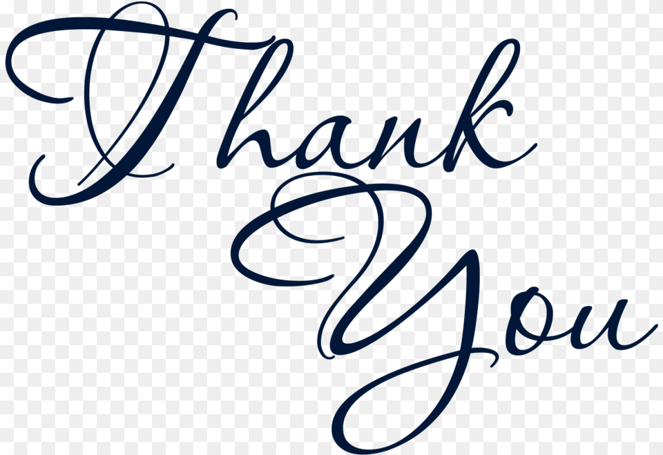Thank You Calligraphy, Handwriting, Text Png Image