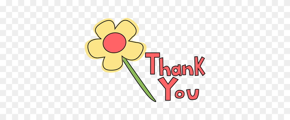 Thank You Clipart Sticker, Flower, Petal, Plant, Daisy Png Image