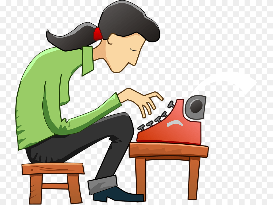 Thank You Emails Typewriter Cartoon, Electronics, Person Free Transparent Png