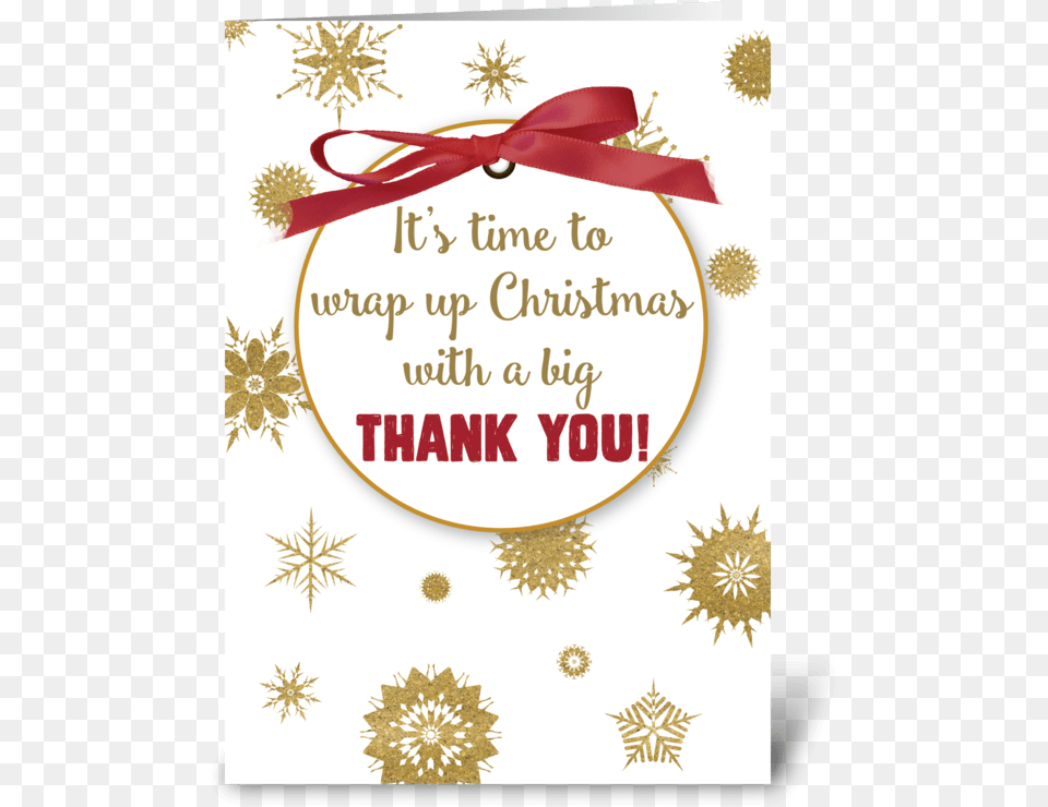 Thank You For Christmas Gift Gold Greeting Card Greeting Card, Envelope, Greeting Card, Mail Png Image