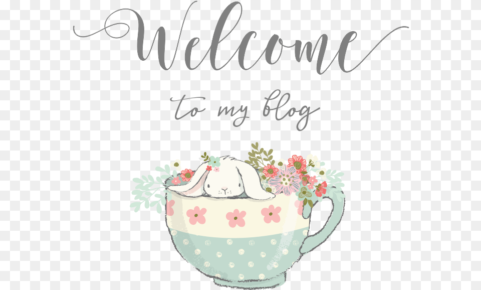 Thank You For Pet Sitting Rabbits Card April Showers Bring May Flowers Pottery, Cup, Cream, Dessert Free Transparent Png