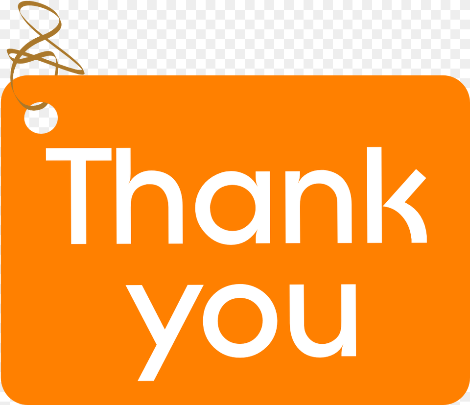 Thank You Image Thank You In Orange, Text Free Png