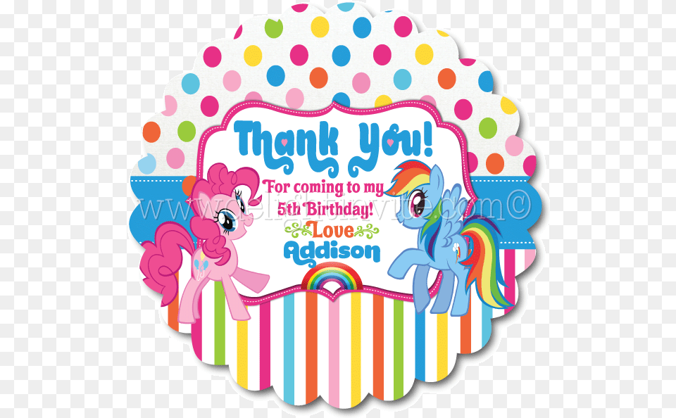 Thank You Labels For Birthday Party My Little Pony Favor Tags, Birthday Cake, Cake, Cream, Dessert Free Png