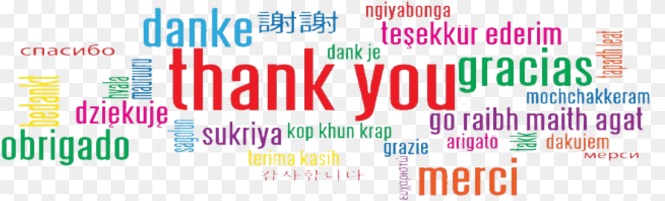 Thank You Multi Language, Text Png Image