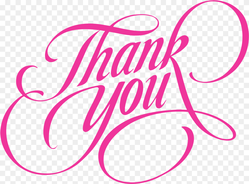 Thank You Script Thank You Calligraphy, Handwriting, Text Png Image