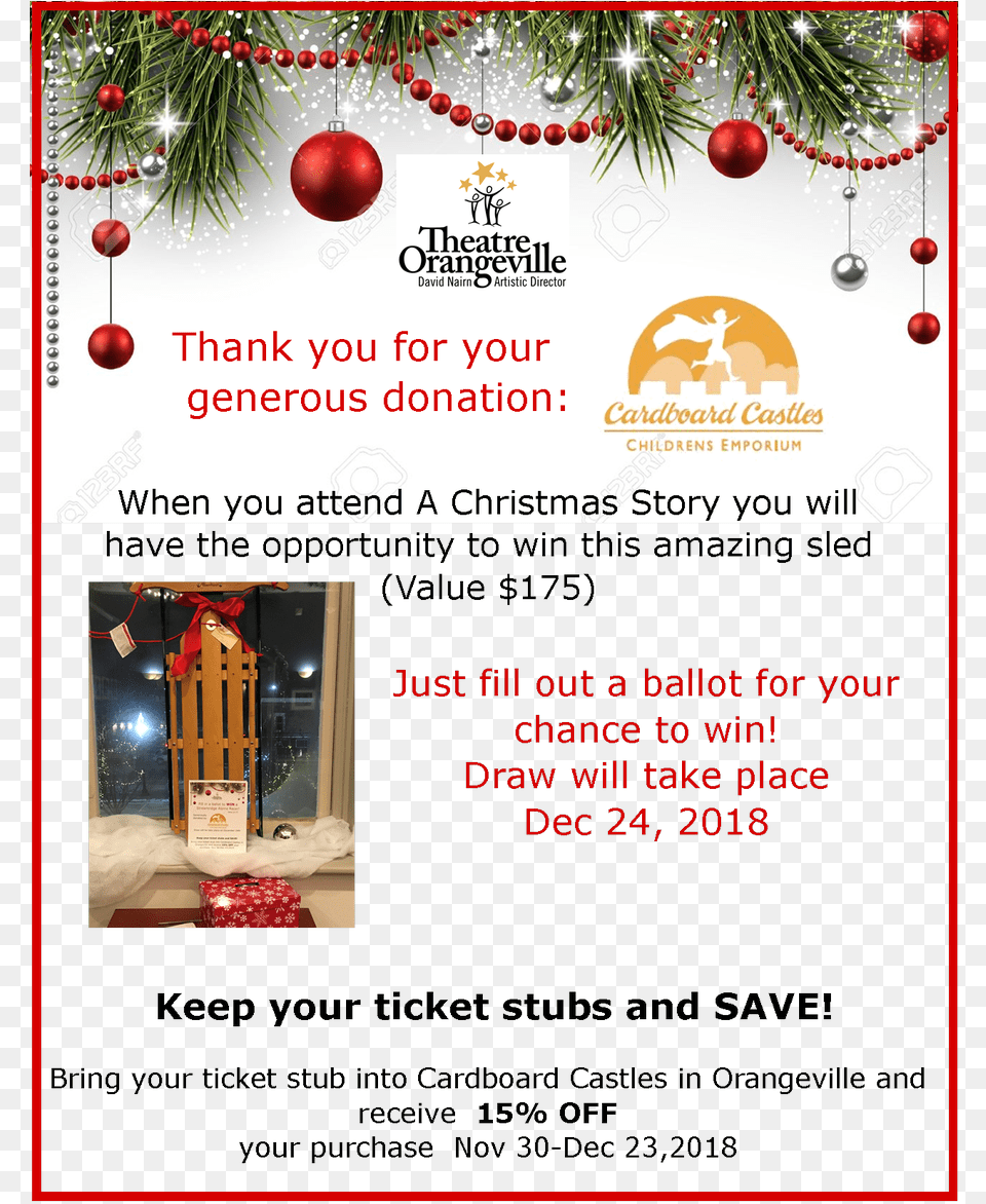 Thank You To Cardboard Castles Childrens S Emporium Christmas Tree, Advertisement, Poster Png Image