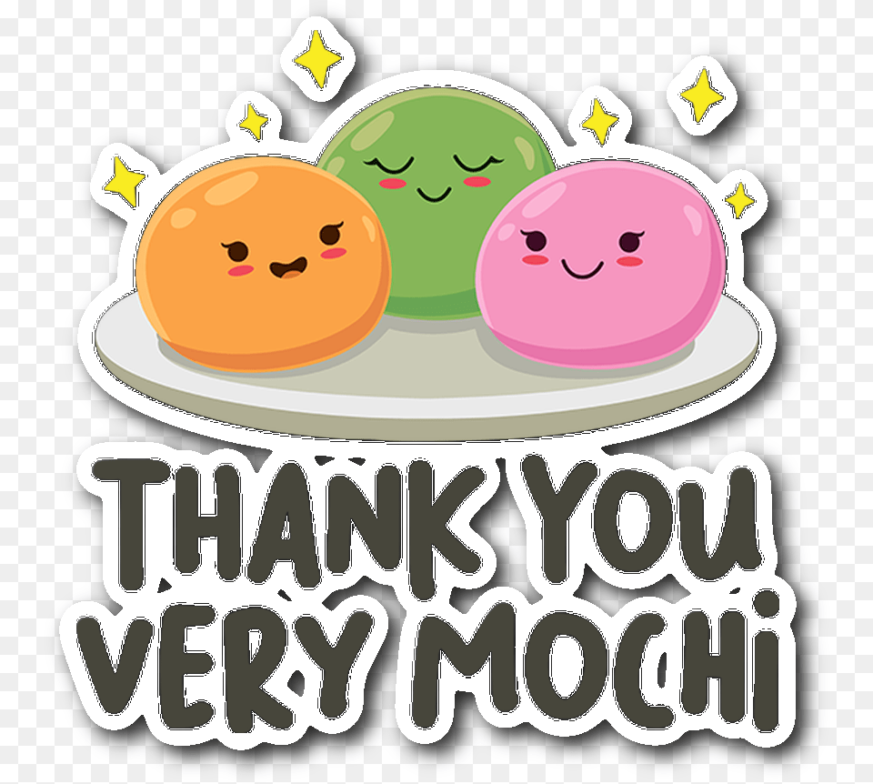 Thank You Very Mochi, Food, Sweets, Face, Head Free Transparent Png
