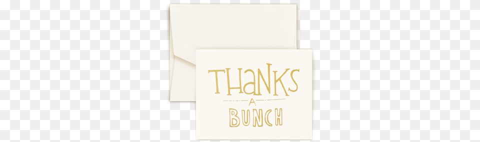 Thanks A Bunch Gold Foil Note Thanks A Ton Gold Foil Notes Triple Thick, Paper, Text Free Png