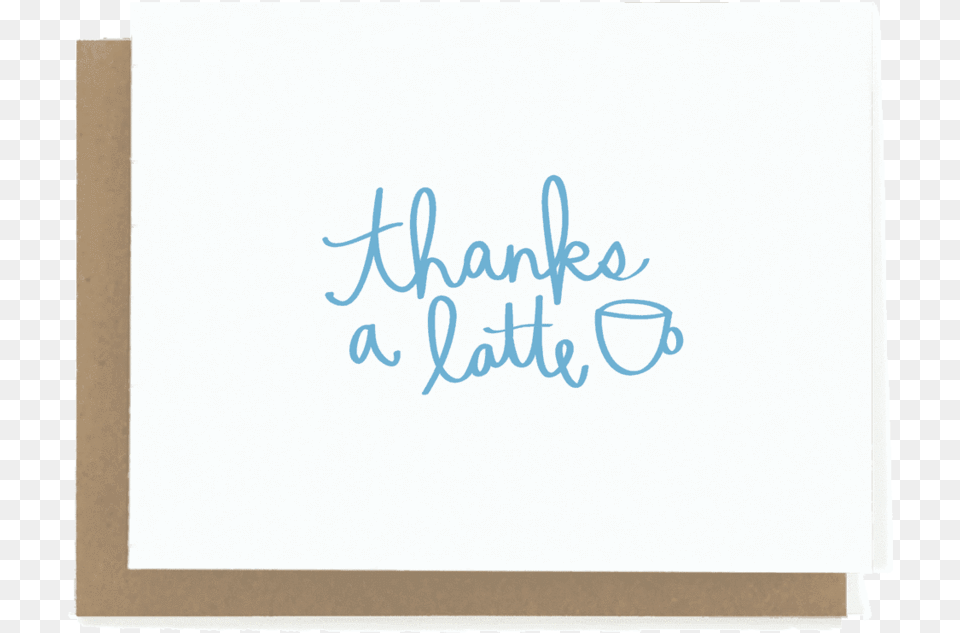 Thanks A Latte Card Birthday Card Oh Deer, Handwriting, Text, Beverage, Coffee Free Png