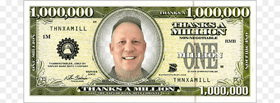 Thanks A Million, Money, Baby, Person, Dollar Png Image