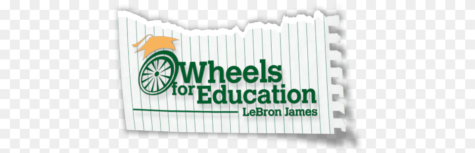 Thanks To Nba Star Lebron James Akron Wheels For Education Logo, Text, Crib, Furniture, Infant Bed Free Png Download
