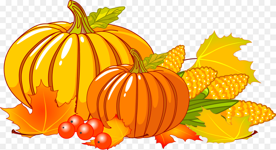 Thanksgiving Autumn Clip Art Harvest Clipart, Vegetable, Pumpkin, Produce, Plant Free Png Download