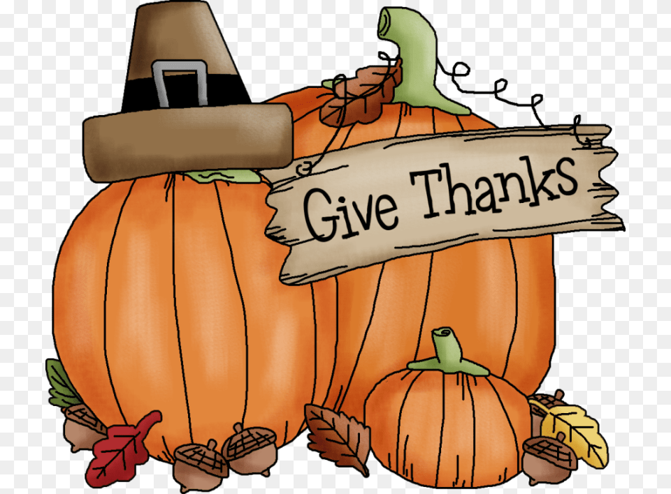 Thanksgiving Clip Art, Food, Plant, Produce, Pumpkin Free Png