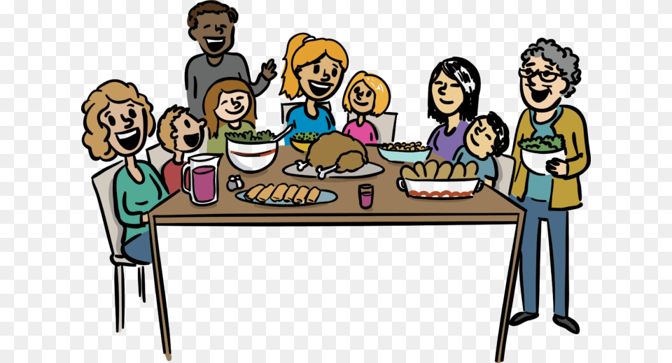 Thanksgiving Clip Art Of Thanksgiving Dinner For Toddlers, Person, People, Food, Meal Free Png