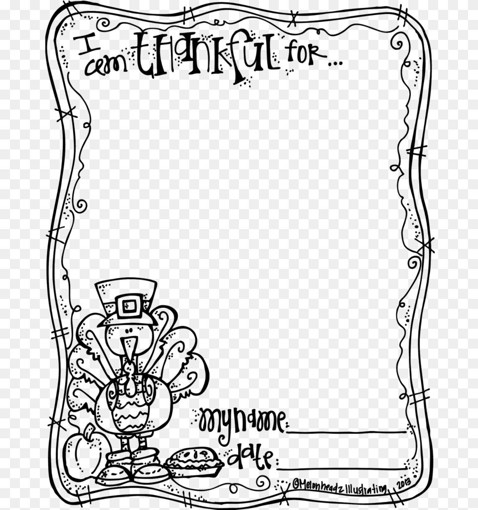 Thanksgiving Clipart Black And White Book Clipart I M Thankful For Worksheet, Gray Free Transparent Png