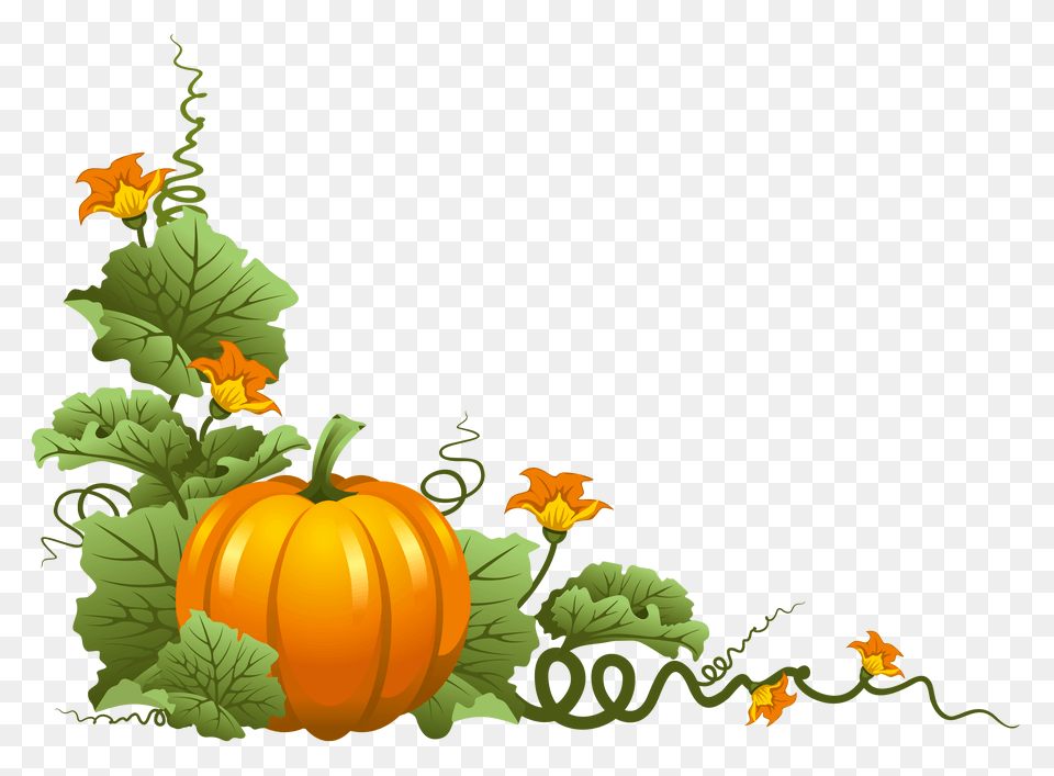 Thanksgiving Cliparts Borders, Food, Plant, Produce, Pumpkin Png