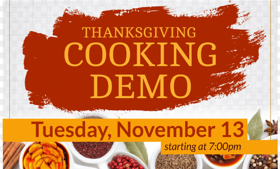 Thanksgiving Cooking Demo Rsvp Mai Pm, Advertisement, Food, Herbal, Herbs Free Png Download