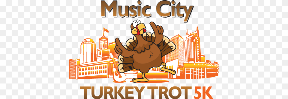 Thanksgiving Day Transparent Mart Music City Turkey Trot 5k, Baby, Person, Advertisement, Poster Png