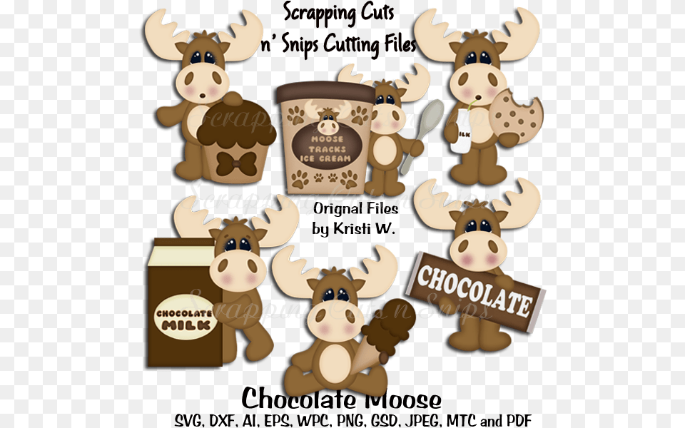 Thanksgiving Moose Clipart Free Library Chocolate, Cream, Dessert, Food, Ice Cream Png