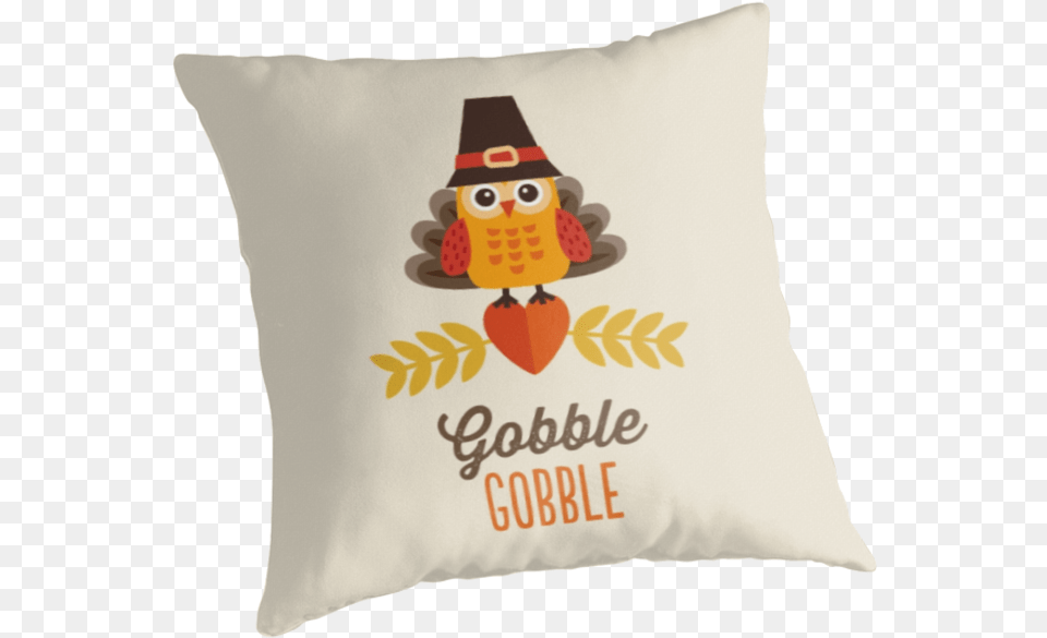 Thanksgiving Owl In Turkey Costume And Pilgrim Hat Thanksgiving, Cushion, Home Decor, Pillow, Toy Free Transparent Png