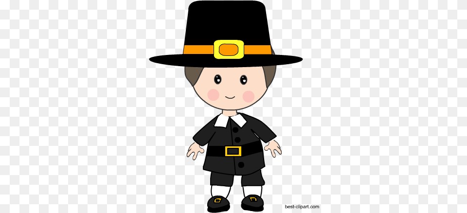 Thanksgiving Pilgrims And Native Pilgrim Boy Clipart, Baby, Person, Cartoon, People Free Png Download