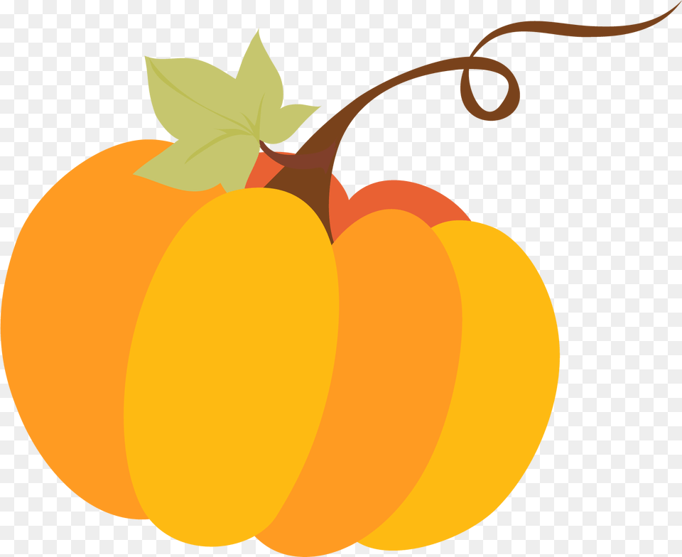 Thanksgiving Pumpkin Image Cartoon Pumpkin Transparent Background, Plant, Produce, Fruit, Food Free Png Download