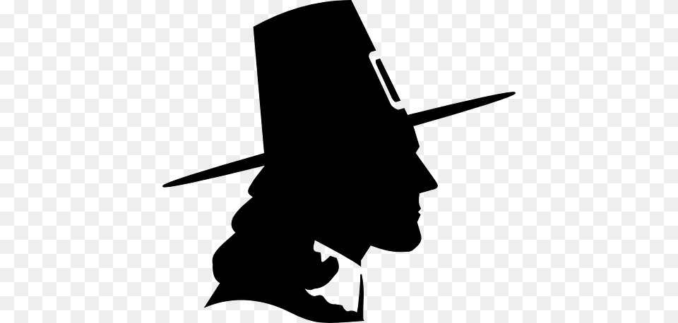 Thanksgiving Puritan Silhouette, People, Person, Clothing, Hat Free Png