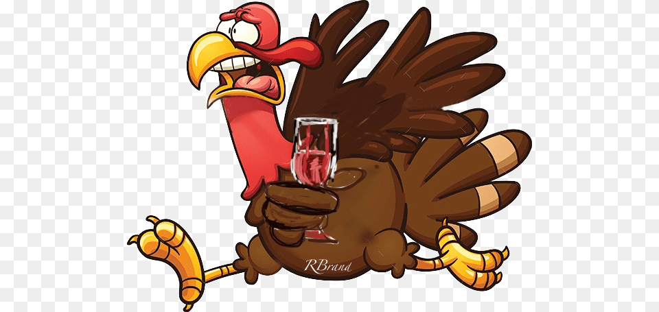 Thanksgiving Turkey And Wine By Rbrand Graphics Turkey Clip Art, Animal, Bird, Vulture Free Transparent Png